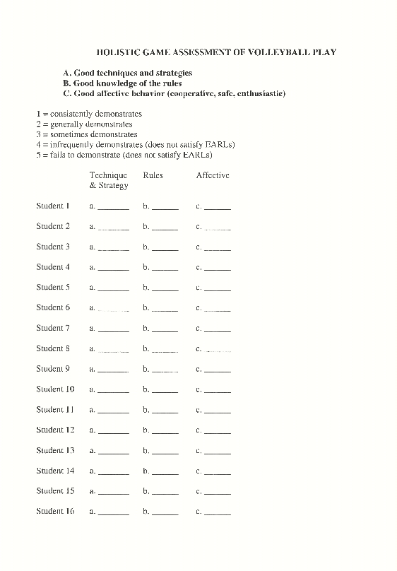 Score Sheet